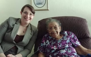 Dottie Robinson with her JALA attorney, Eva Paulk