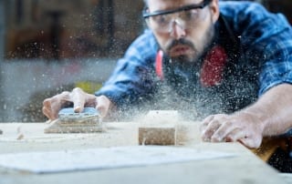 Man working at carpentry