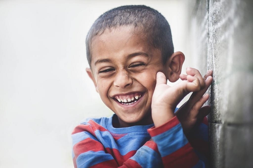 Young boy smiling