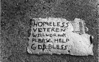 Homeless Veteran Sign